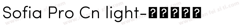 Sofia Pro Cn light字体转换